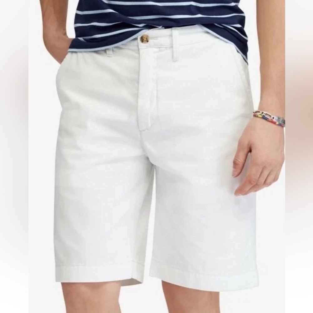Polo Ralph Lauren Prospect White Cotton 10"‎ Shorts Pony Logo Mens Size 40